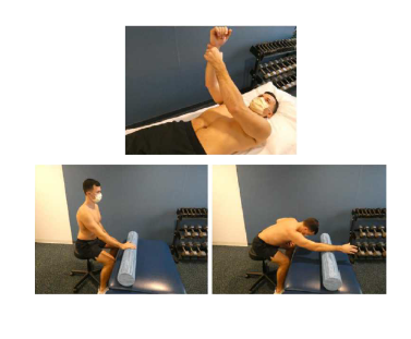 Imagem 8. Exercícios ativo-assistidos de flexão de ombro. Fonte: LeVasseur et al., 2021.